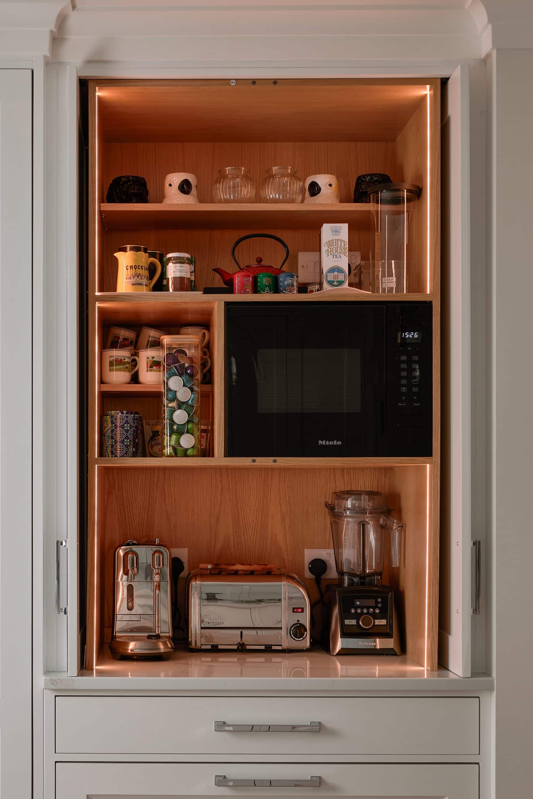 Bespoke coffee nook handcrafted by Rencraft in Sevenoaks Kent